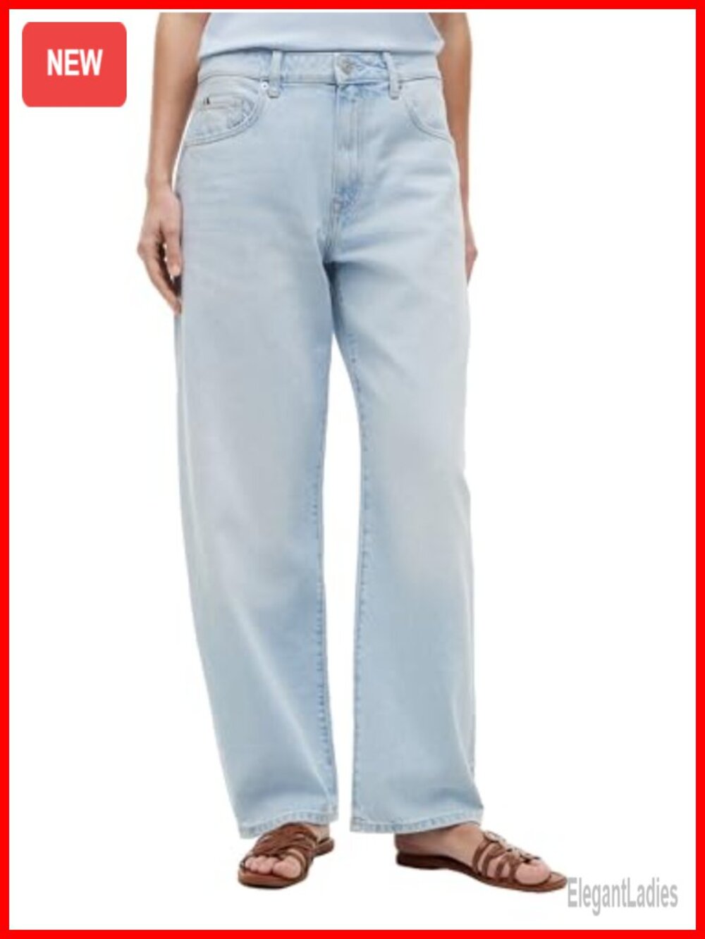 Mid Rise Barrel Jeans Premium Cotton Denim Casual Everyday